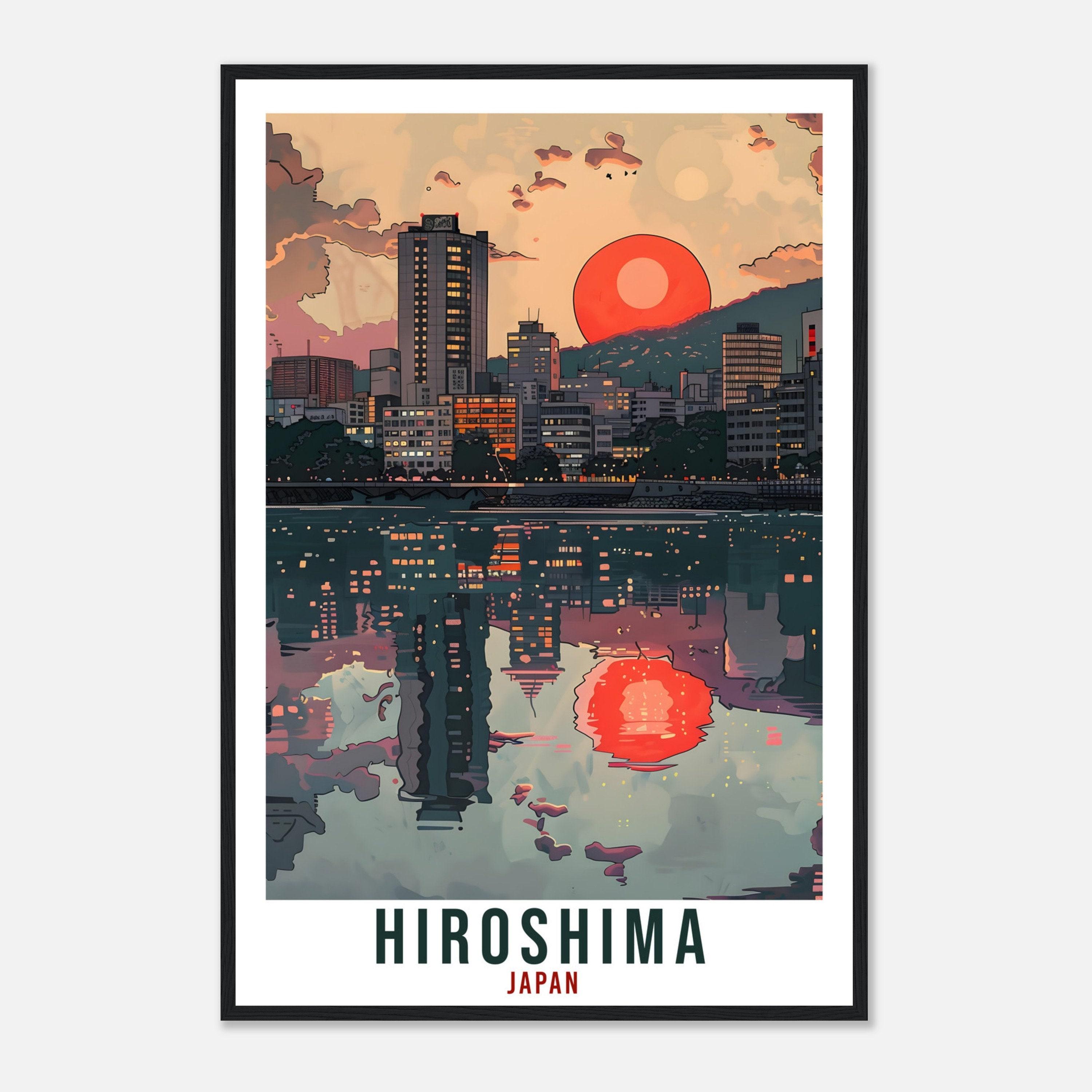 Hiroshima Travel Print – Artistic Japanese Wall Art for Living