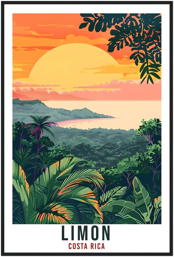 Limón Travel Print – Vivid Costa Rican Wall Art for Hallway, City