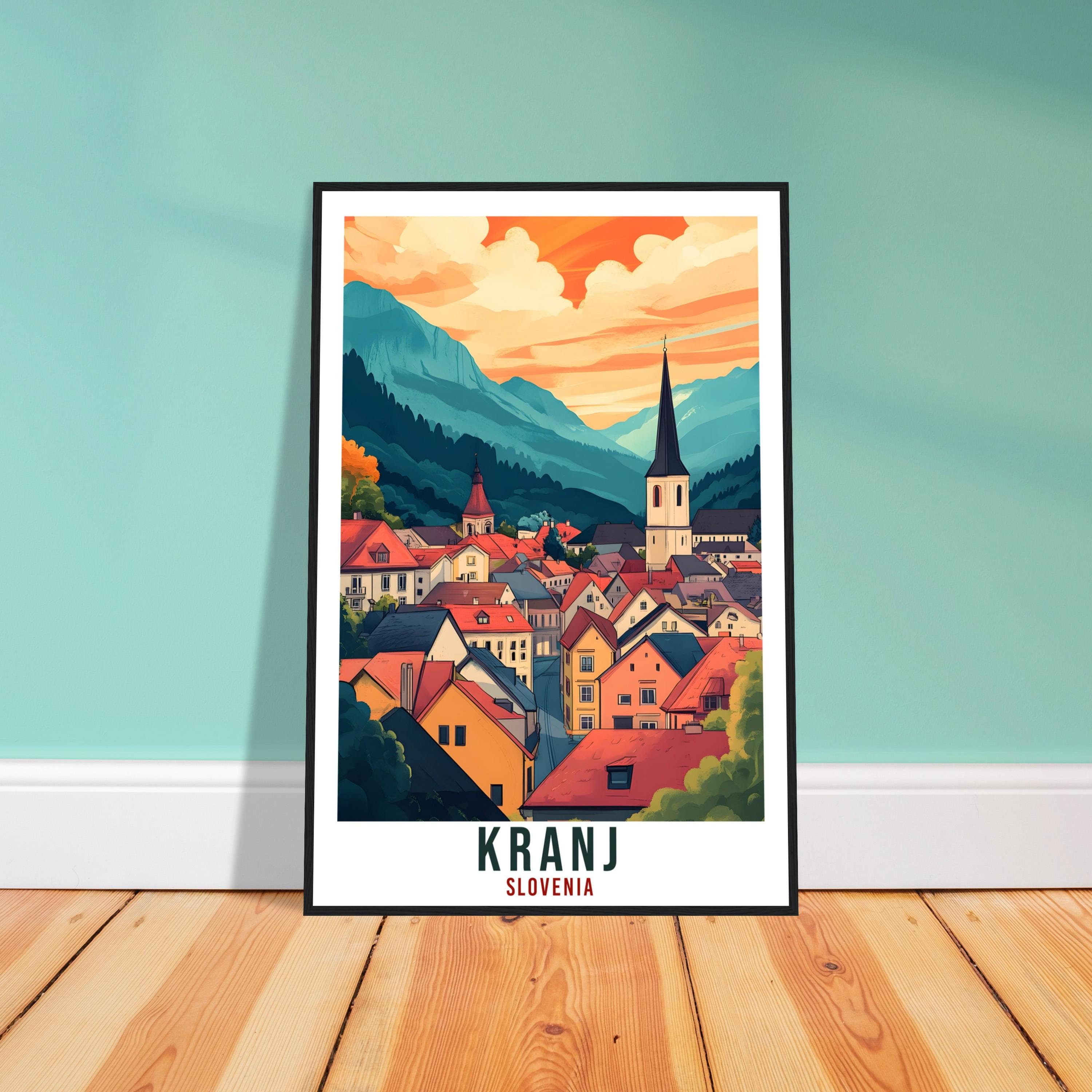 Kranj Travel Print Slovenia Home Decor Kranj Wall Art Gift Wall