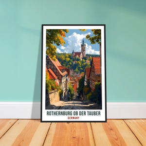 Rothenburg ob der Tauber Reisedruck - Malerische deutsche Wandkunst, Geschichtsgeschenk