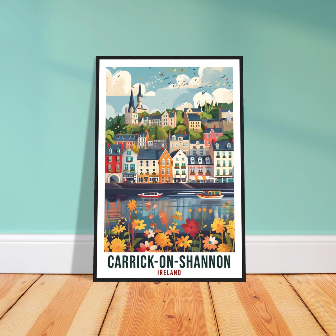 Carrickonshannon Travel Print Ireland Wall Art Wall Hanging Home