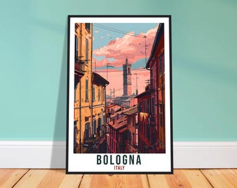 Bologna Travel Print – Modern Italian Wall Art for Bedroom, Wanderlust Gift