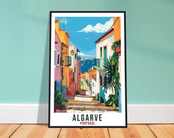 Algarve Travel Print – Scenic Portuguese Wall Art for Bedroom, Holiday Souvenir