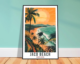 Jaco Beach Costa Rica Travel Print - Vintage Costa Rica Artwork