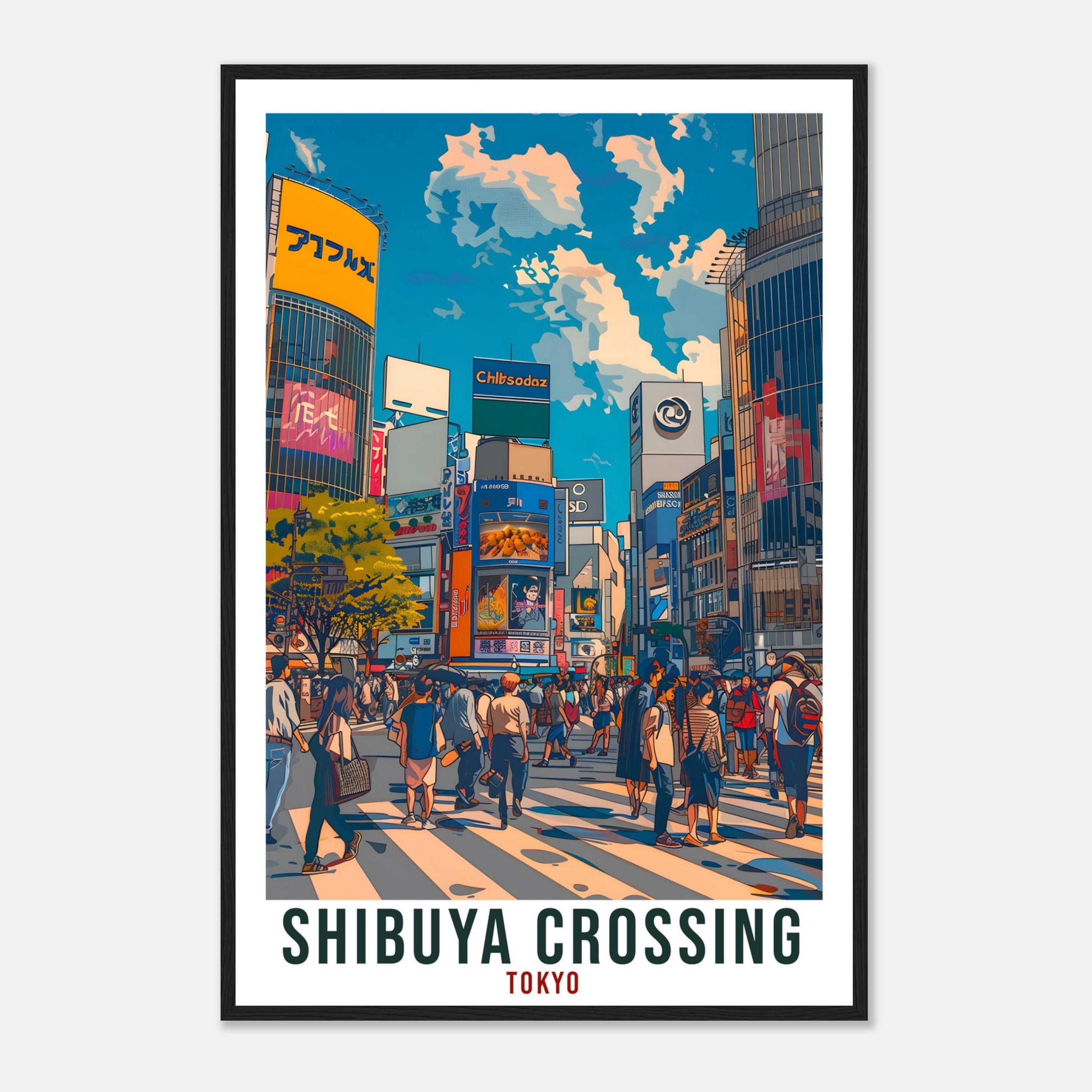 Shibuya Crossing Travel Print – Classic Japanese Wall Art for