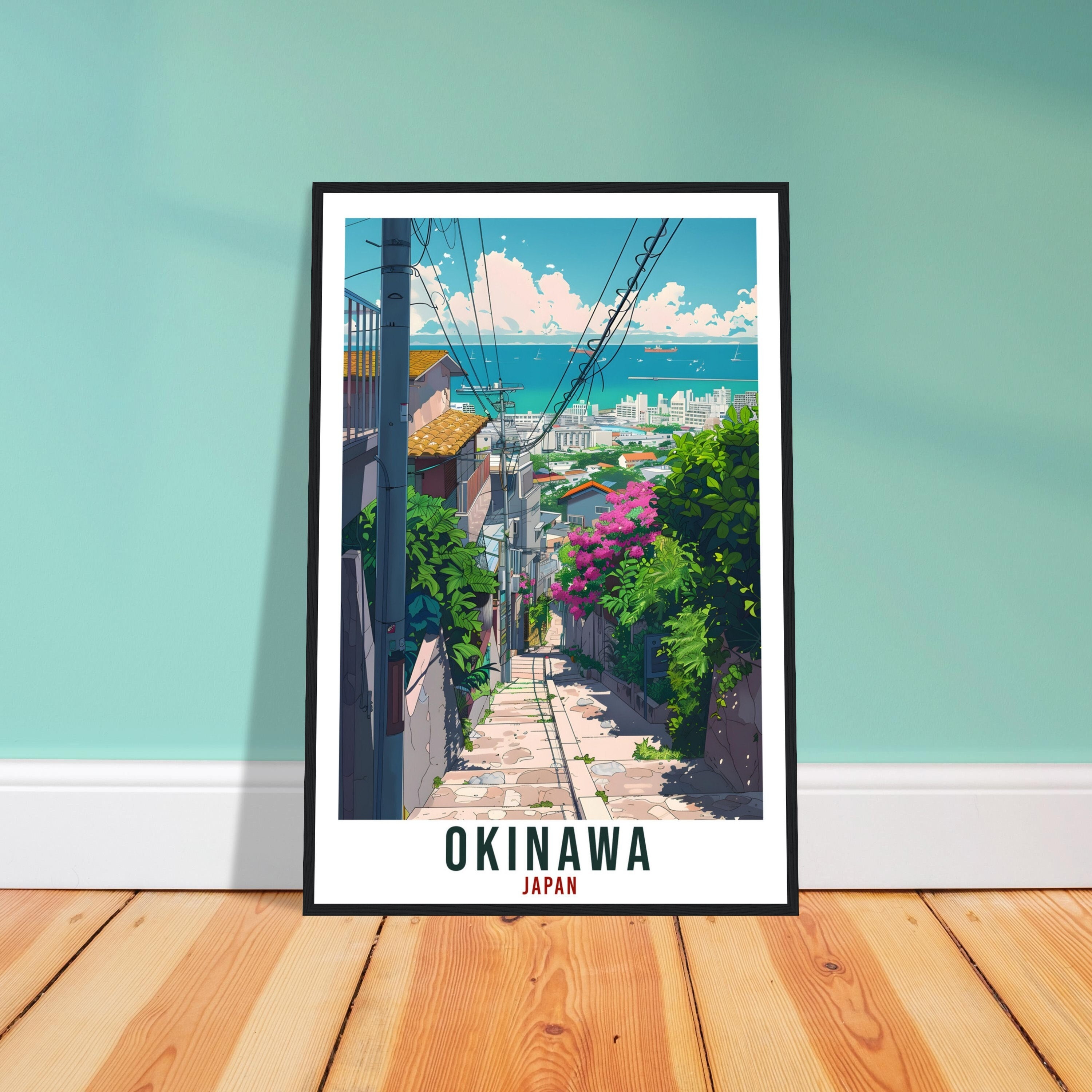 Okinawa Travel Print Japan Home Decoration Wall Art Gift Wall