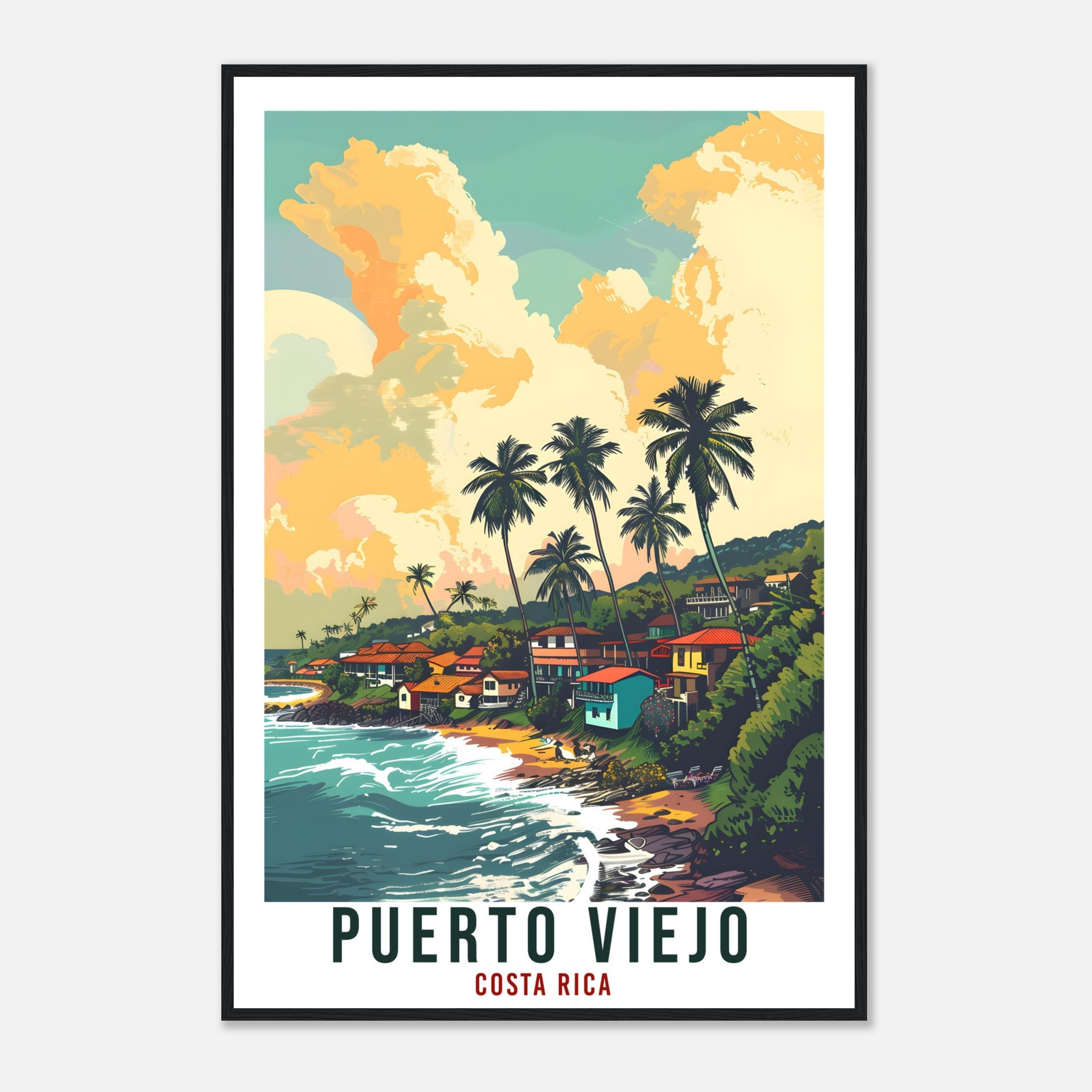 Puerto Viejo Travel Print – Expressive Costa Rican Wall Art