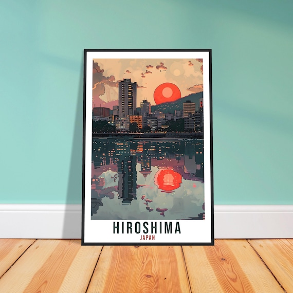 Hiroshima Travel Print – Artistic Japanese Wall Art for Living