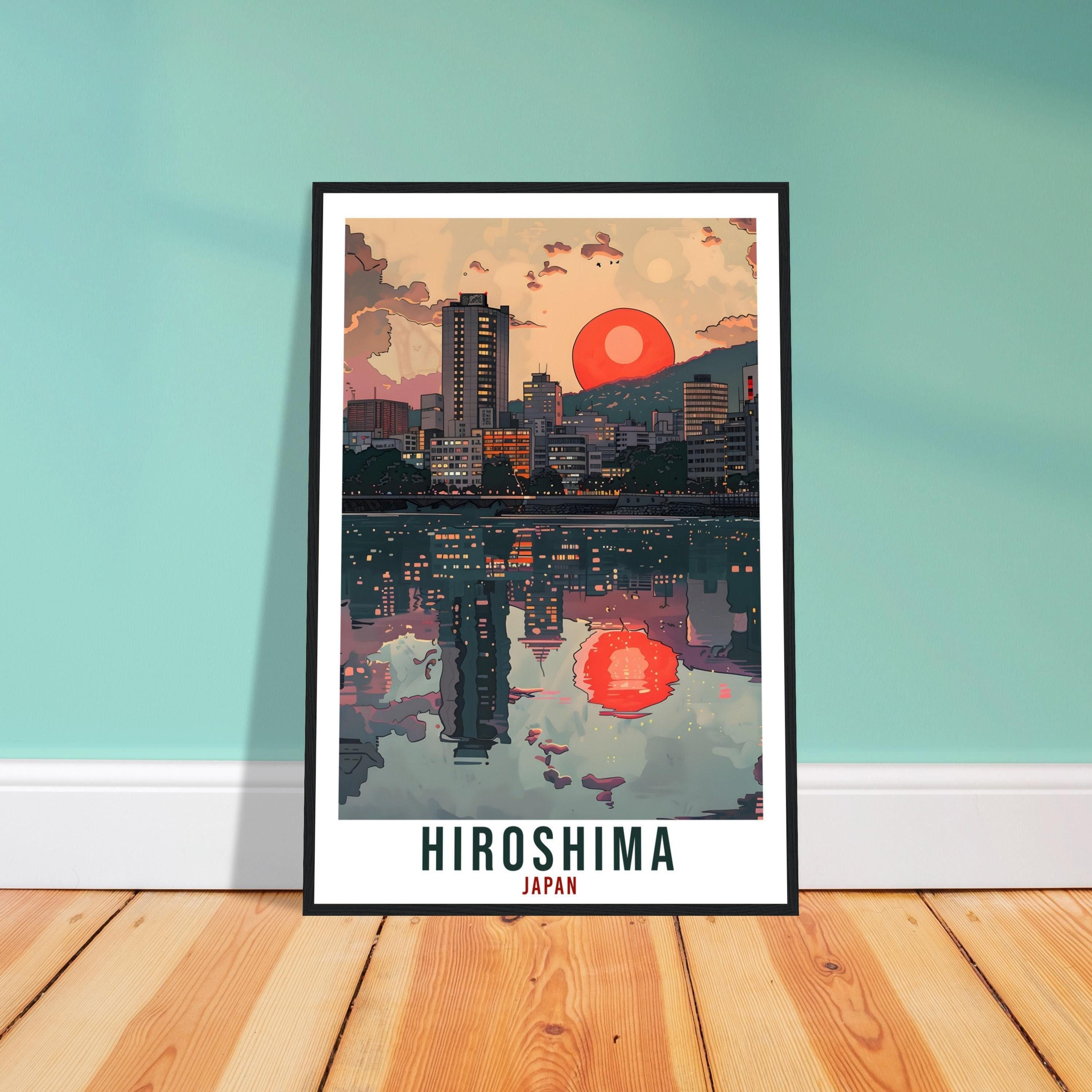 Hiroshima Travel Print – Artistic Japanese Wall Art for Living