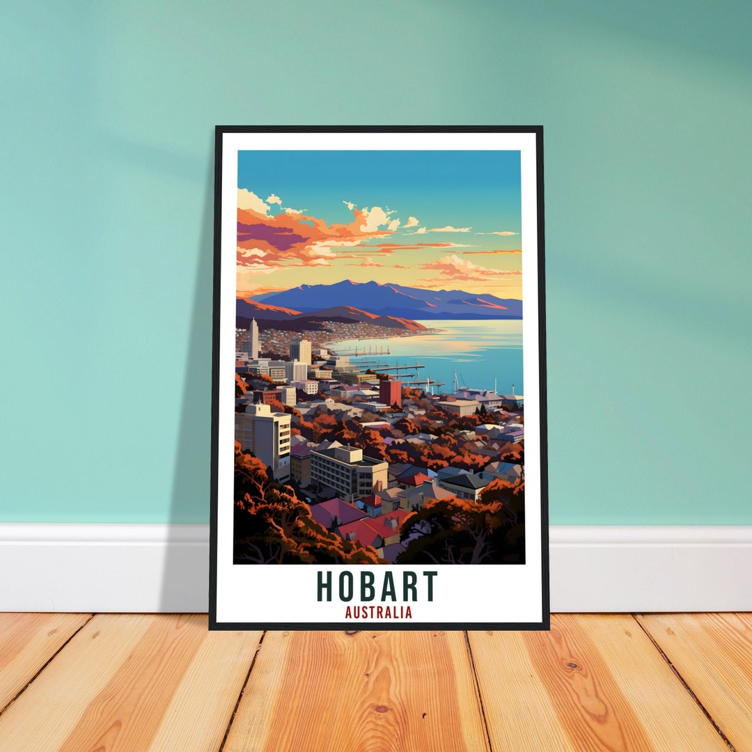 Hobart Travel Poster Wall Art Hobart Australia Home Décor Artwork Wall