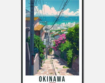 Okinawa Travel Print Japan Home Decoration Wall Art Gift Wall