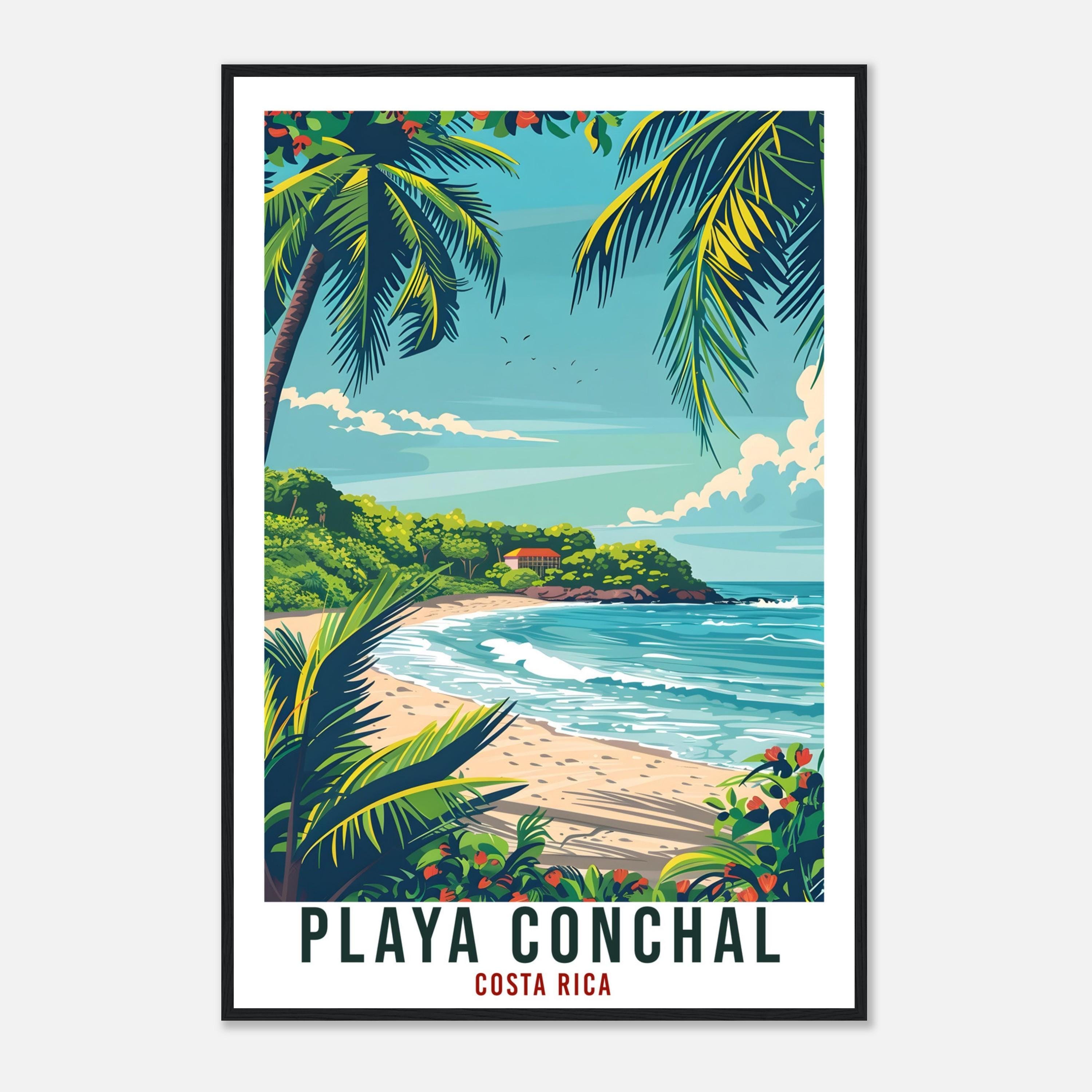 Playa Conchal Travel Print – Vivid Costa Rican Wall Art for
