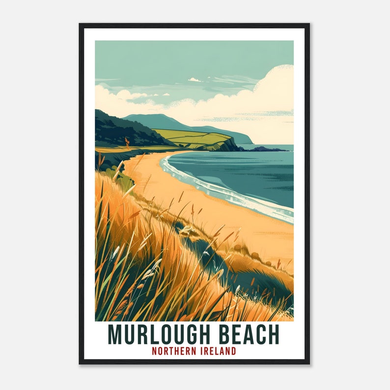 Murlough Beach Travel Print Ireland Wall Art Wall Hanging Home Décor