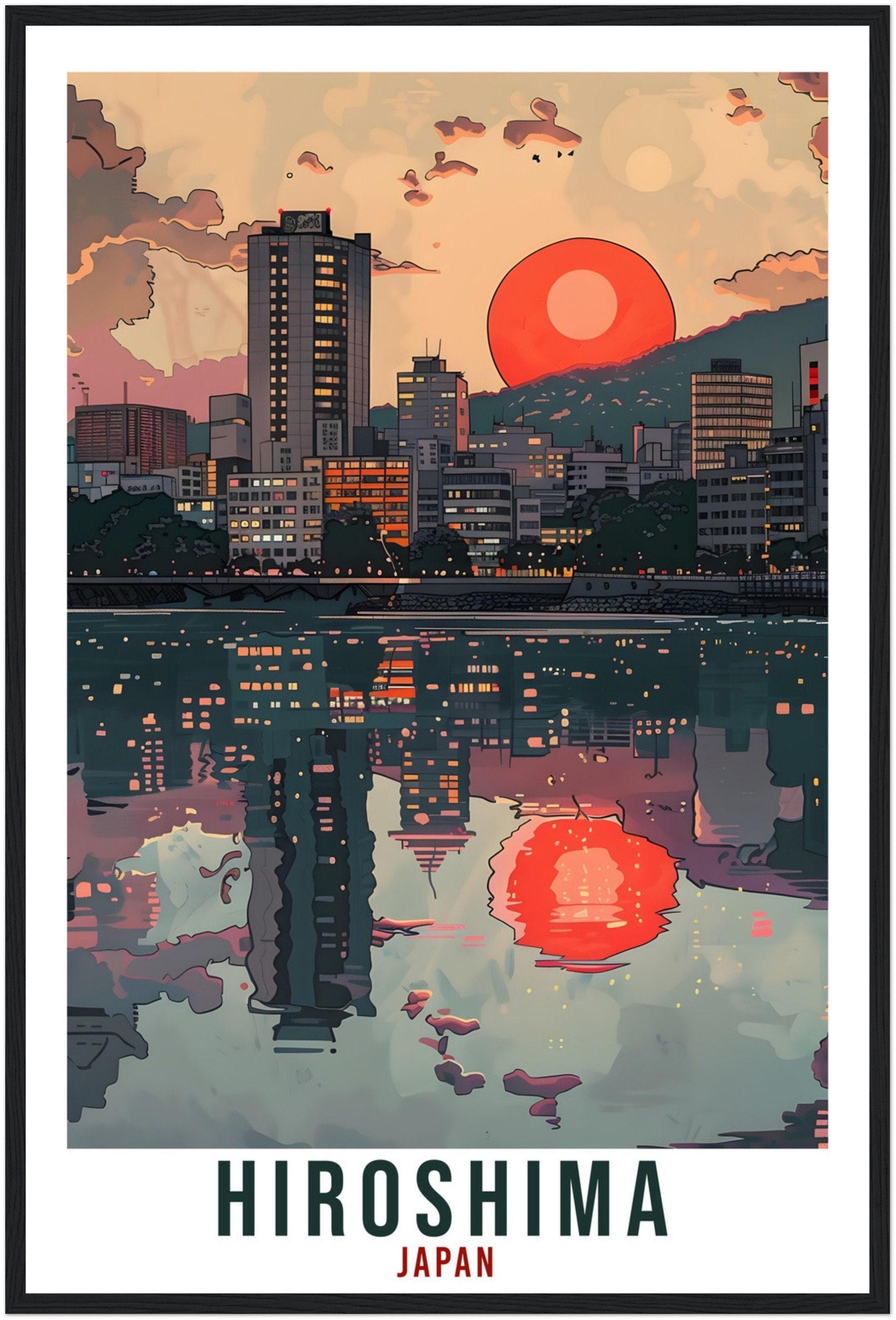Hiroshima Travel Print – Artistic Japanese Wall Art for Living