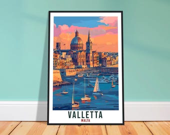 Valletta Travel Print – Artistic Maltese Wall Art for Gallery Wall, Heritage Gift