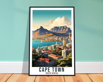 Cape Town Travel Print – Contemporary South African Wall Art, City Keepsake