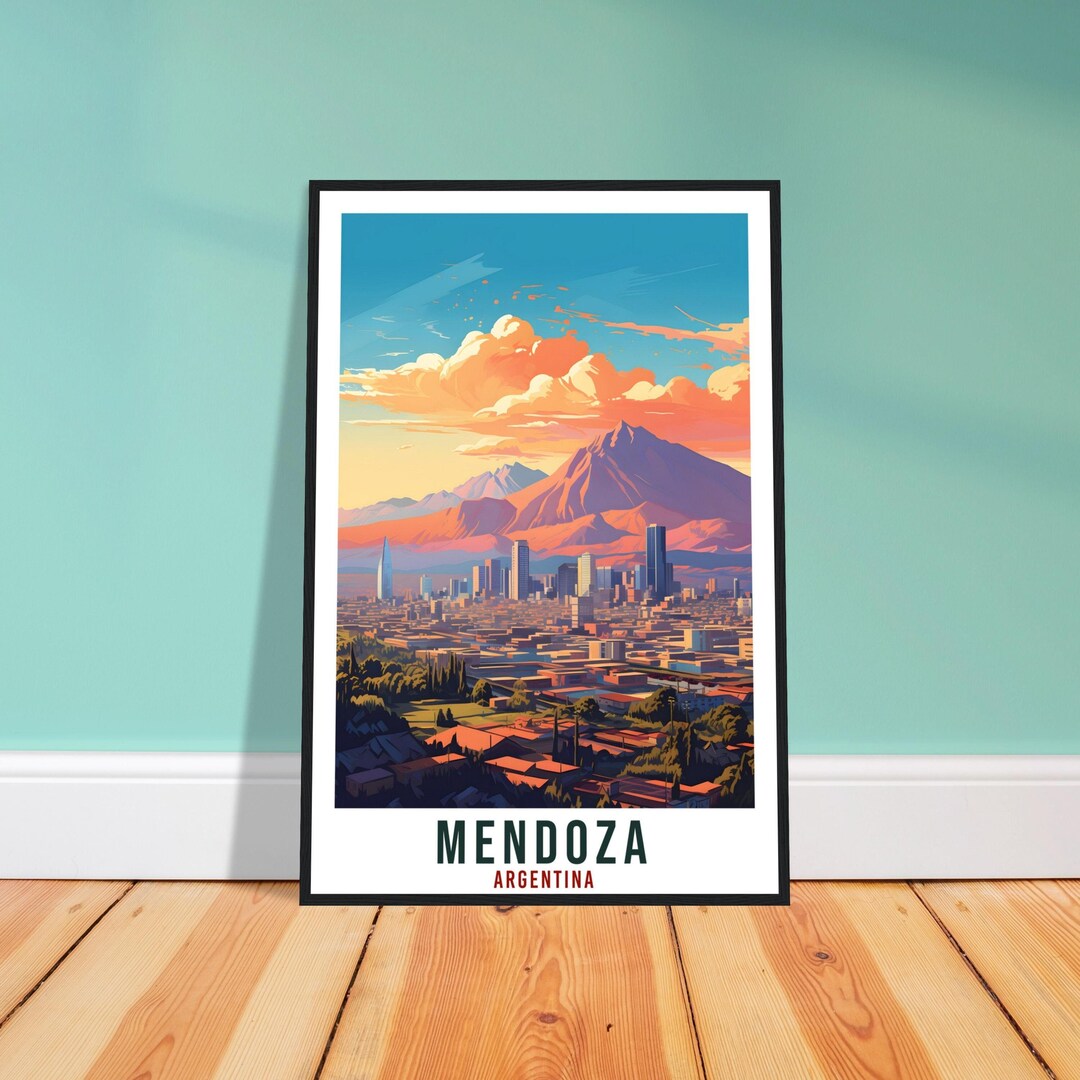 Mendoza Travel Print – Classic Argentine Wall Art for Gallery Wall