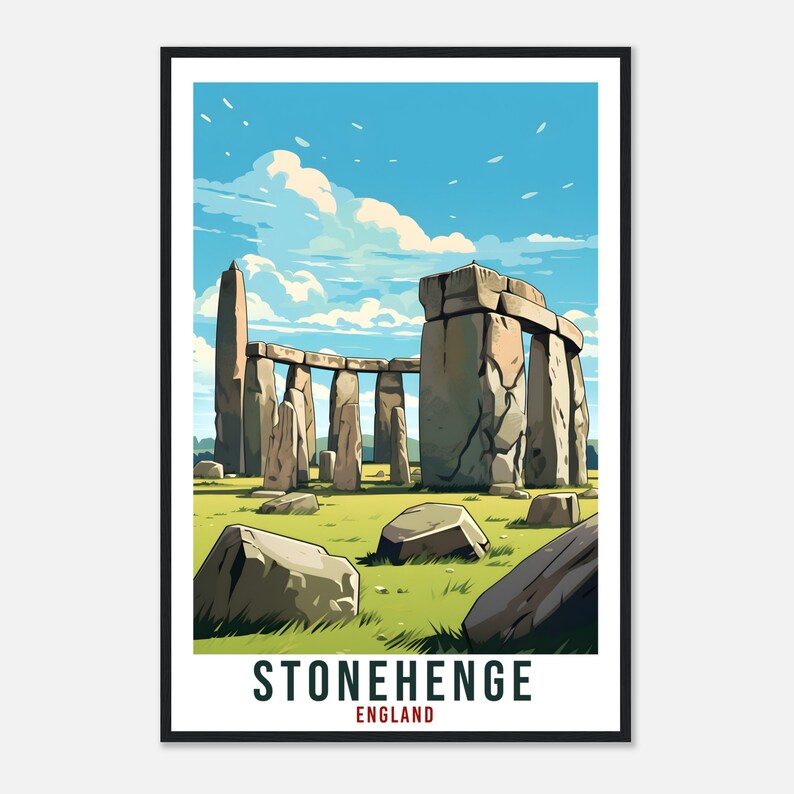 Stonehenge Travel Print English Wall Art Home Decor Wall Hanging Travel ...