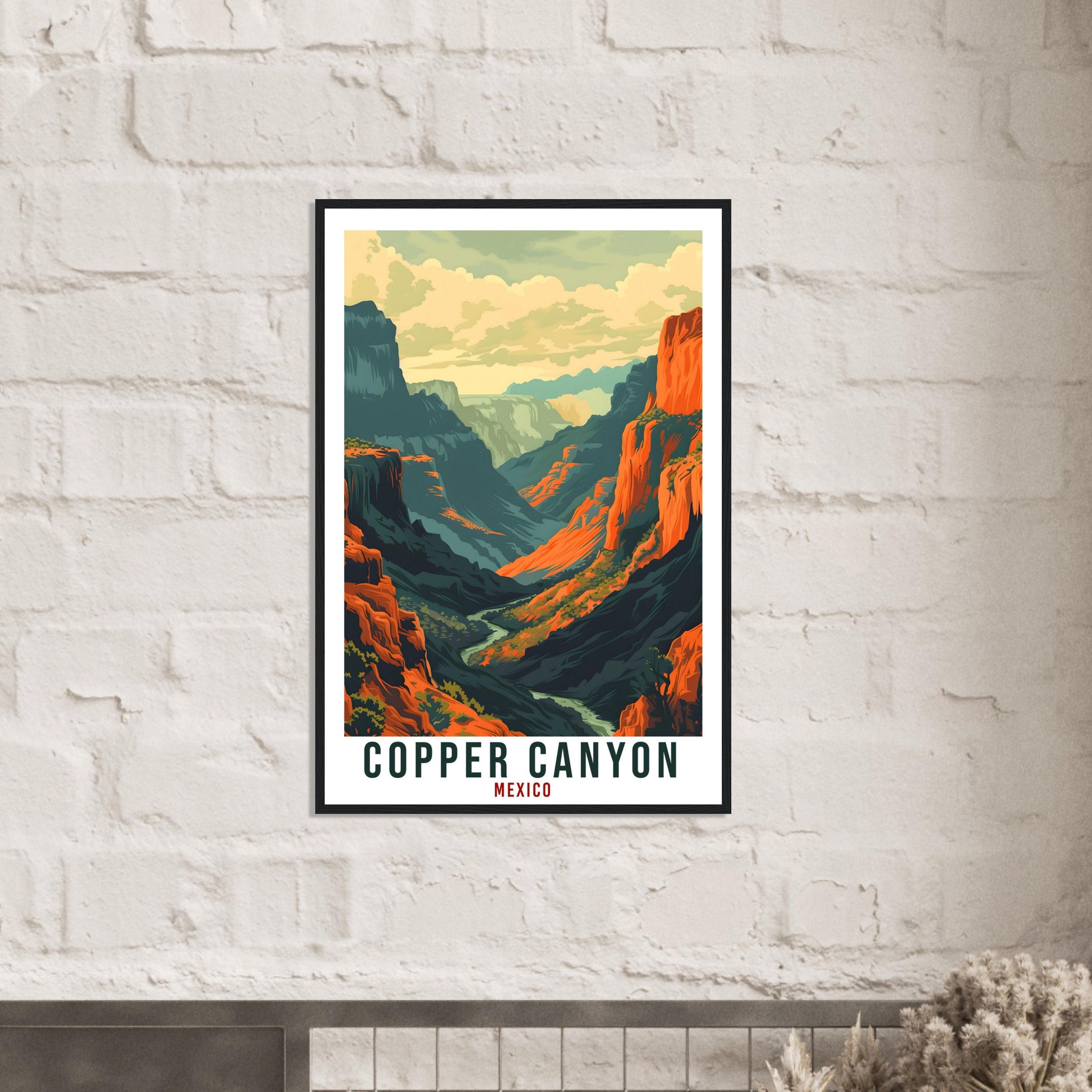 Copper Canyon Travel Print – Dramatic Mexican Landscape Wall Art