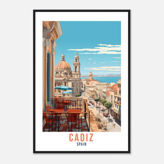 Cadiz Travel Poster Wall Art Cadiz Wall Hanging Home Décor Cadiz
