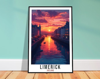 Limerick Reisedruck – Malerische irische Wandkunst für das Schlafzimmer