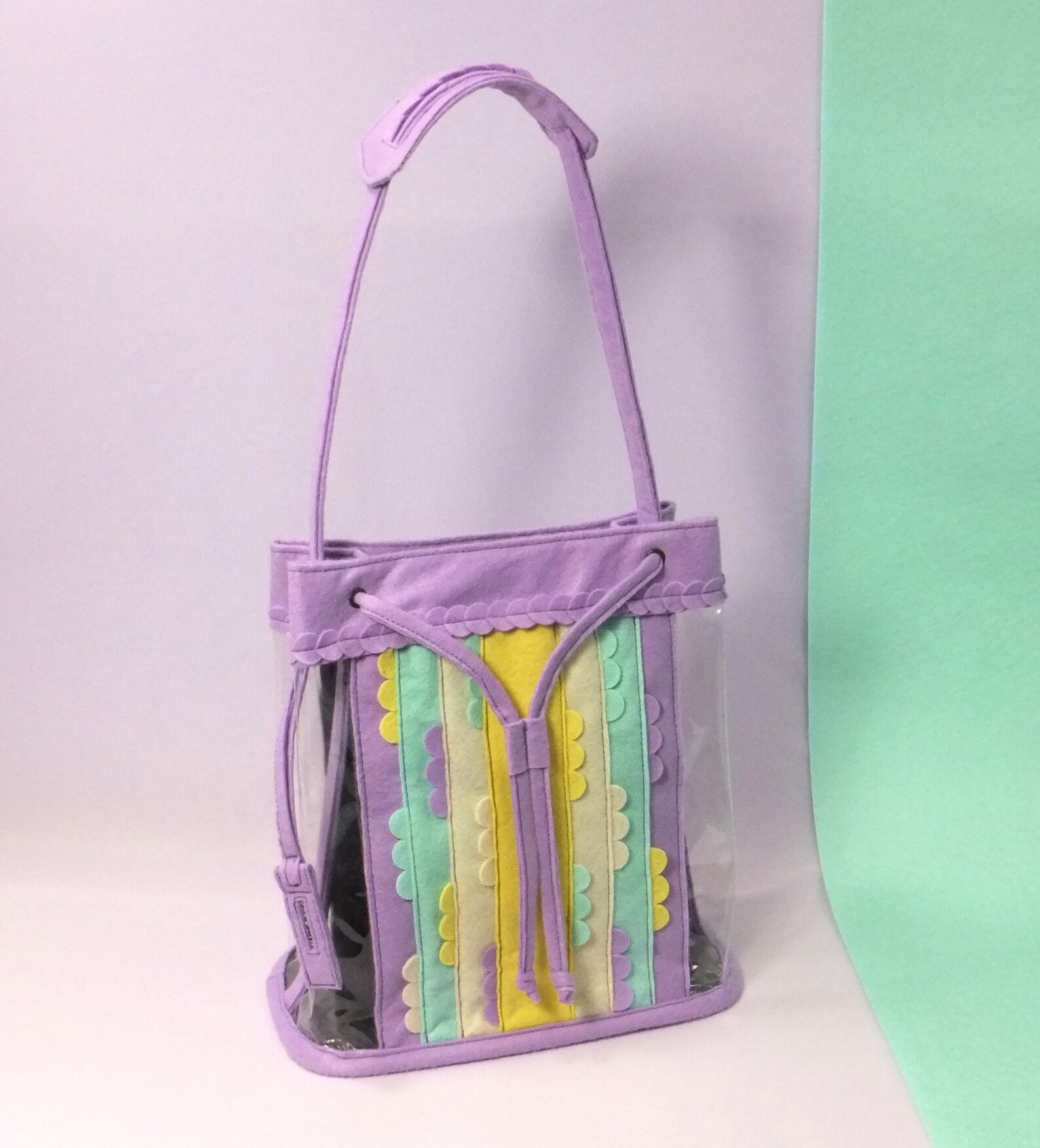Bolso violeta bolso de fieltro bolso mauve bolso de PVC Etsy