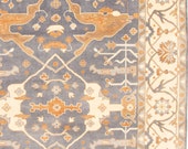 8 x 10 Vintage Design Top Quality Finest Oushak Indo Unique Decorative Hand Knotted Geometric Area Rug