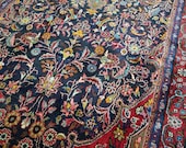 4.9 x 11.1 Vintage Top Quality Azerbaijan Area Rug Decorative Hand Knotted One of a Kind Geometric Rug