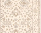 9 x 12 Vintage Design Top Quality Finest Oushak Indo Unique Decorative Hand Knotted Geometric Area Rug