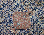 6 x 6.5 Antique Top quality Fine Turkish Area Rug Hand Knotted Unique One of a Kind Geometric Design