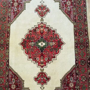 3.2 x 5.2 Vintage de alta calidad Azerbaiyán área alfombra decorativa anudada a mano diseño geométrico único imagen 10