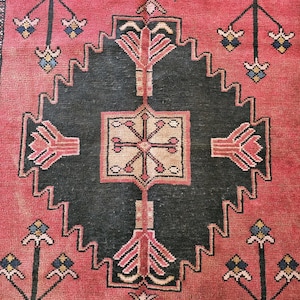 4 x 6,10 antiek topkwaliteit vegetarisch fijn Turks vloerkleed handgeknoopt uniek uniek geometrisch ontwerp