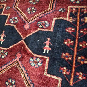 4.4 x 8.3 Vintage türkisch Kaukasier Teppich Dekorative Hand Geknüpft Einzigartiges geometrisches Design