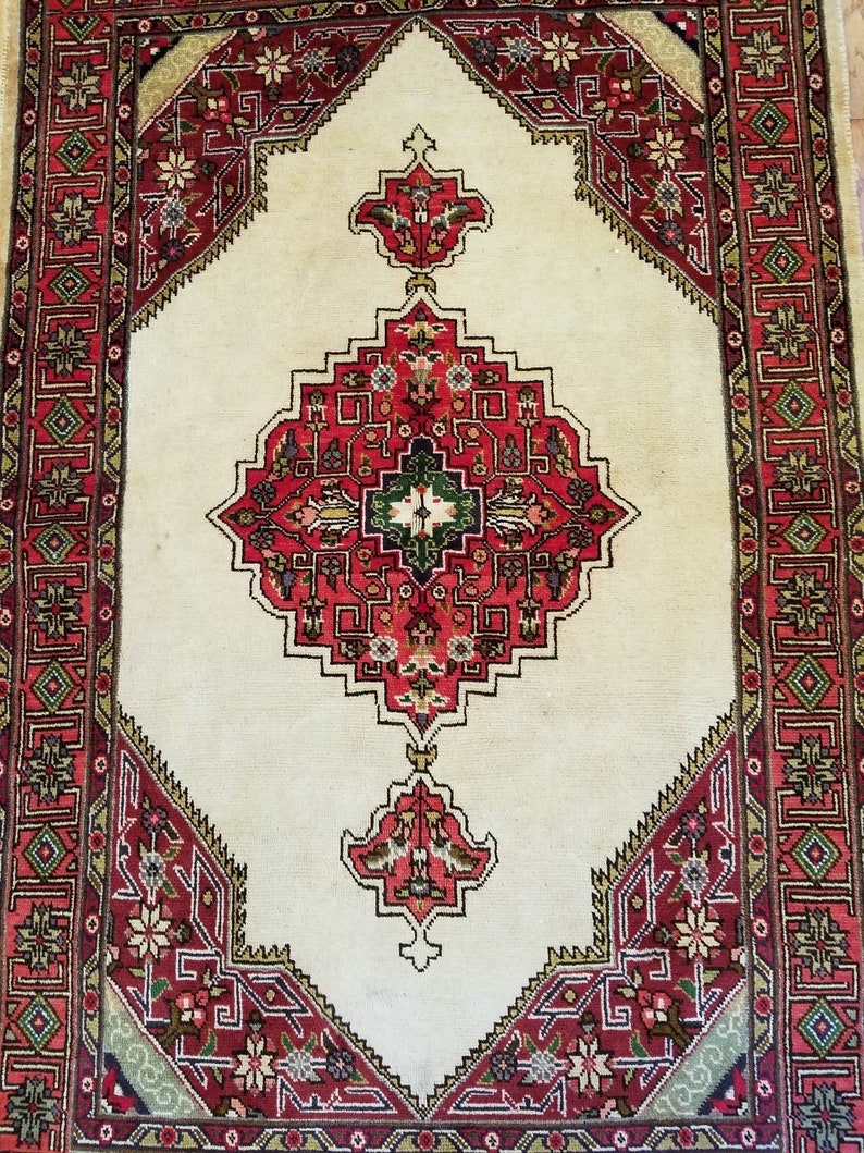3.2 x 5.2 Vintage de alta calidad Azerbaiyán área alfombra decorativa anudada a mano diseño geométrico único imagen 8