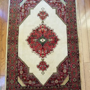 3.2 x 5.2 Vintage de alta calidad Azerbaiyán área alfombra decorativa anudada a mano diseño geométrico único imagen 5