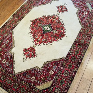 3.2 x 5.2 Vintage de alta calidad Azerbaiyán área alfombra decorativa anudada a mano diseño geométrico único imagen 1