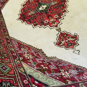 3.2 x 5.2 Vintage de alta calidad Azerbaiyán área alfombra decorativa anudada a mano diseño geométrico único imagen 3