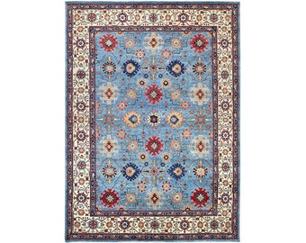 9x11 8.10x11.10 Vintage Design Topkwaliteit Veg Dye Peshawar Serapi Fijnste decoratieve handgeknoopte unieke geometrische gebiedsdeken