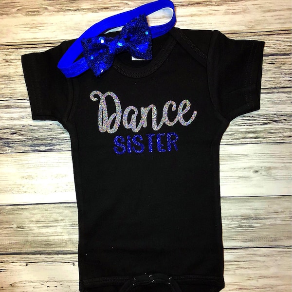 Dance sister personalized shirt, Baby dance sister tee, Little sister dance comp shirt, Dance studio shirt for baby sister, Baby dance team