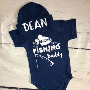 Daddy&#39;s fishing buddy baby shirt, Newborn fishing baby, Future fisherman, Fishing loving family, Going fishing baby, Future fishing buddy