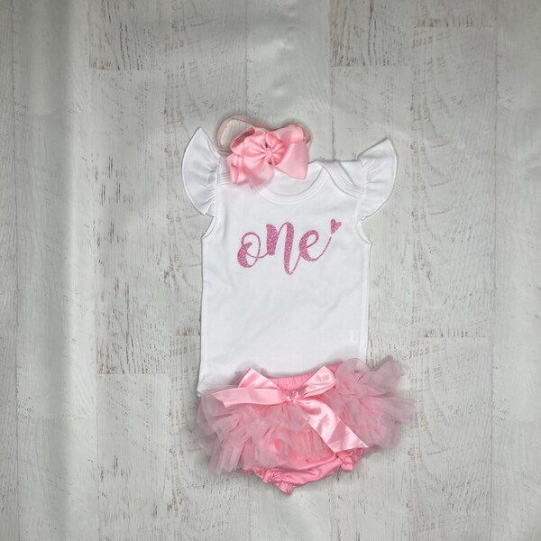 Baby Girls One Year Old Outfit Etsy