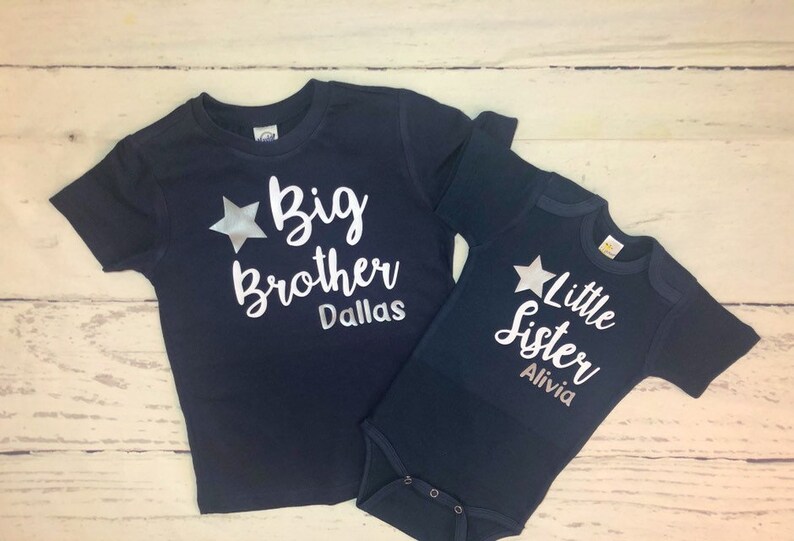 personalized big brother little sister shirts