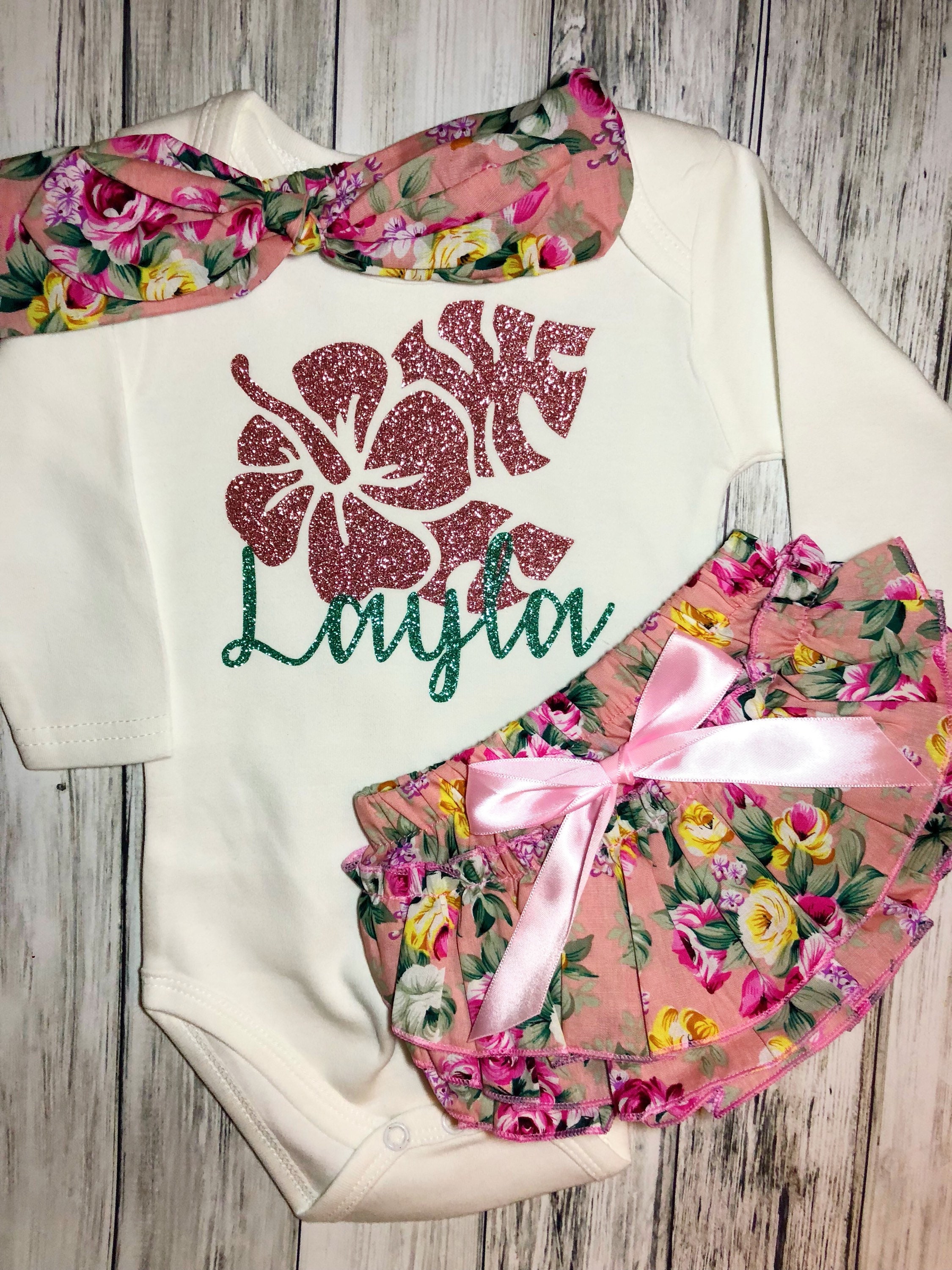 hawaiian baby girl outfit
