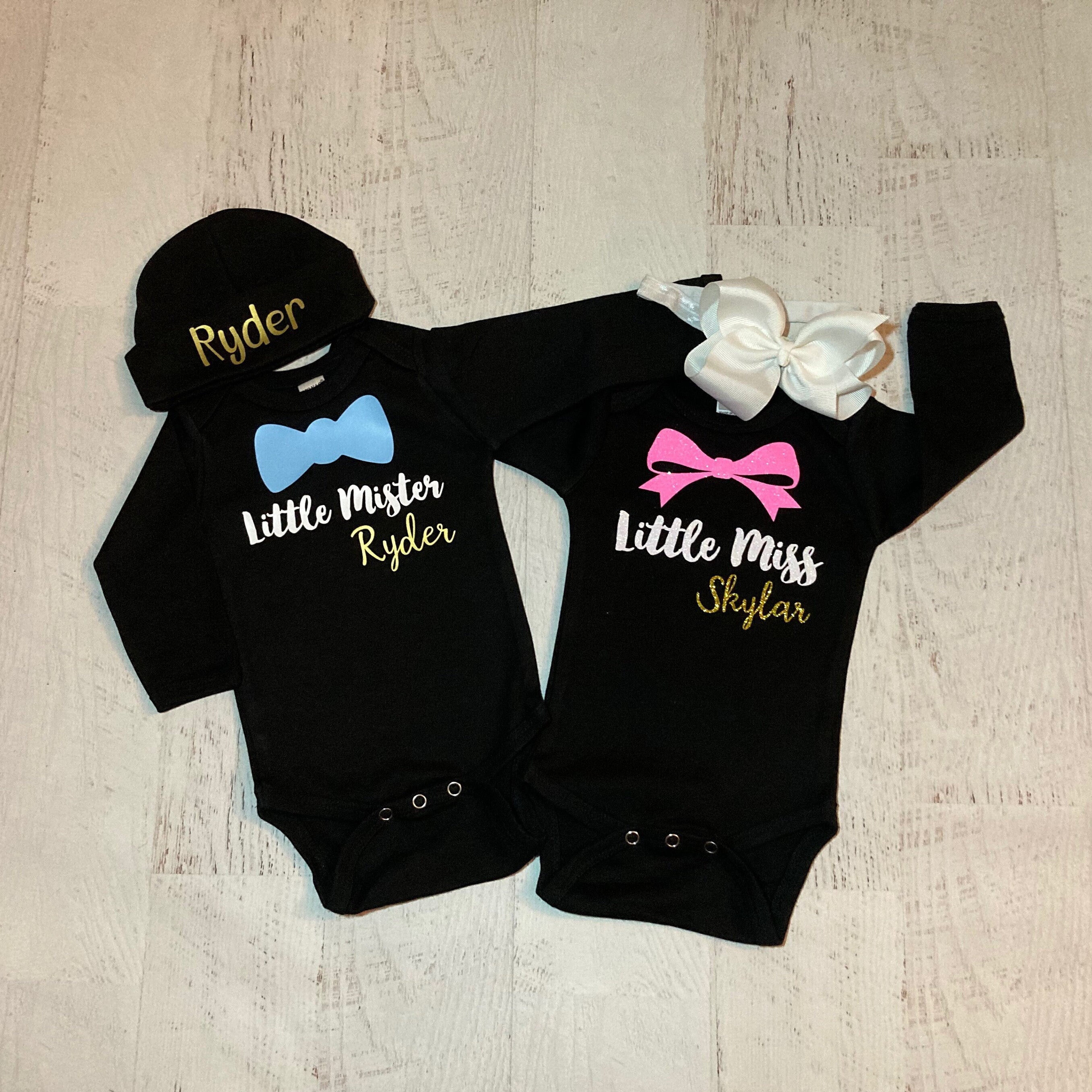 Matching Boy Girl Twin Outfits - 100% Cotton Can't Have One Without The Other Baby Clothes Set