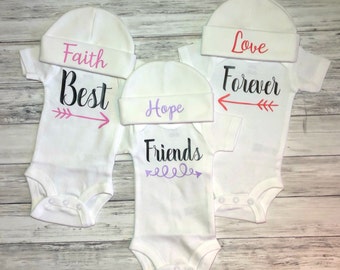 Triplets Baby Clothes Newborn Best Friends Forever Baby Shower