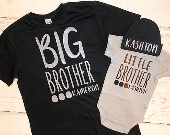 Brothers shirts personalized Big brother little brother t-shirts, Coordinating Big bro little bro, Matching bros, Baby gift for mom 2 boys