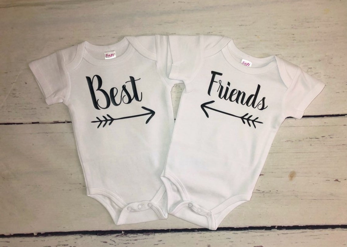 Best Friends Baby Outfits/baby Twins Outfits/twin Boy and Girl Etsy