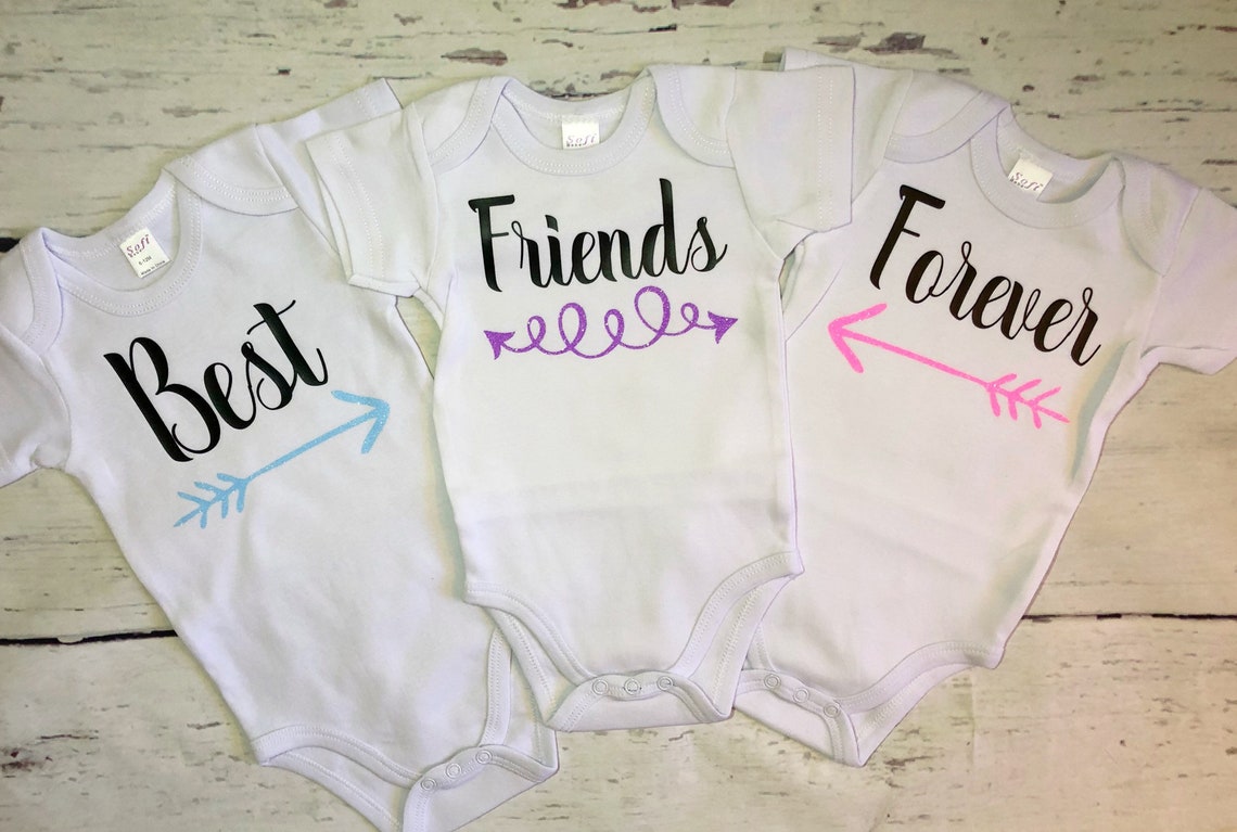 Best Friends Forever Triplets Gift Set Personalized Baby Etsy