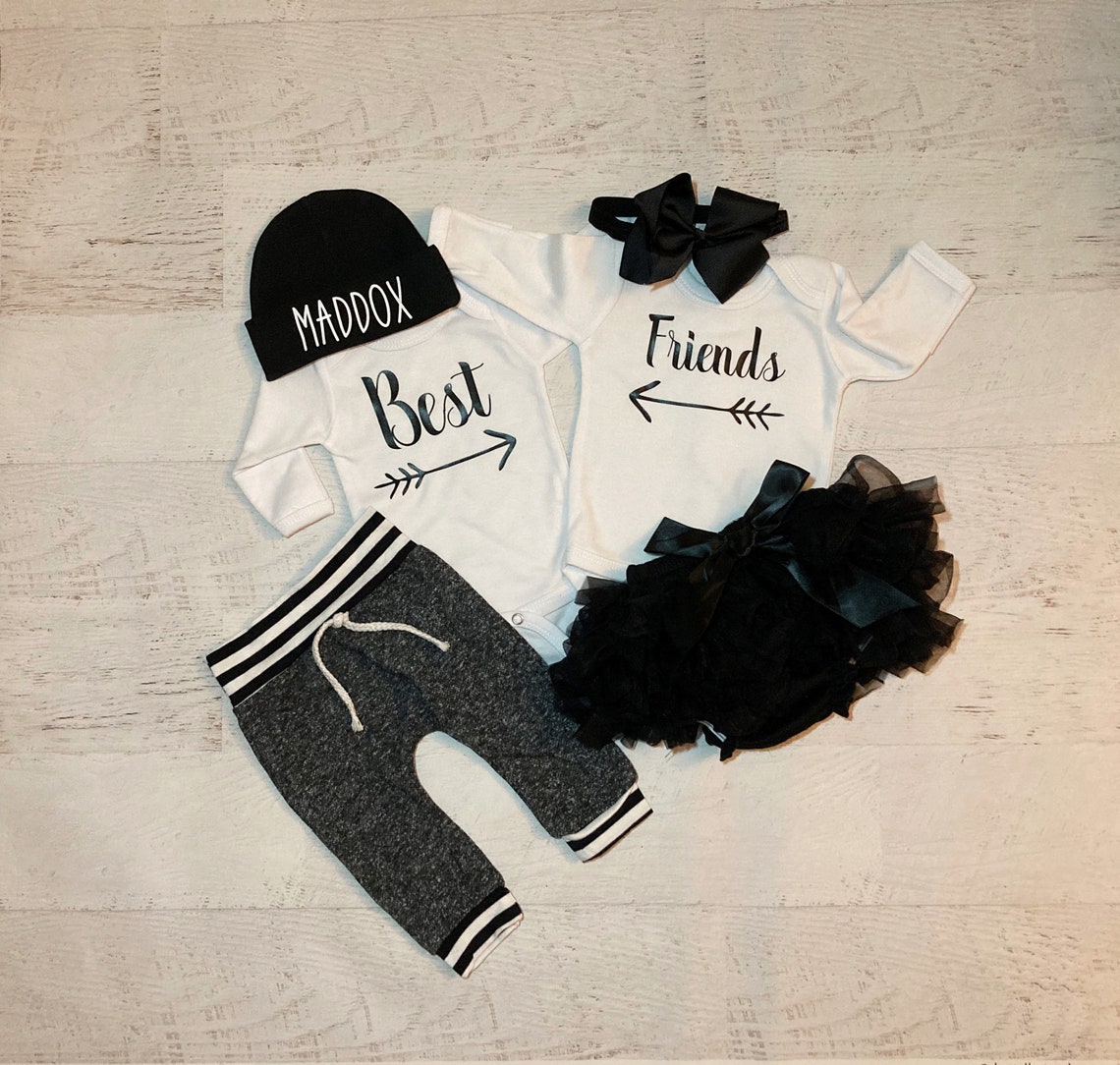 Best Friends Baby Outfits/baby Twins Outfits/twin Boy and Girl Etsy