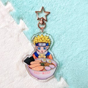Popular Ninja Anime Resin Epoxy Acrylic Keychain, Double Sided, Anime Charms, Kawaii, Cute Gift, Shounen Anime, Animation Cartoon Anime